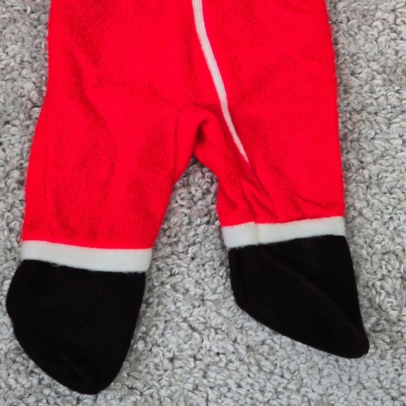 Vintage Infant Santa Sleeper Newborn Canadian Made Hooded Pajamas Holiday‎ Cozy - Picture 2 of 11